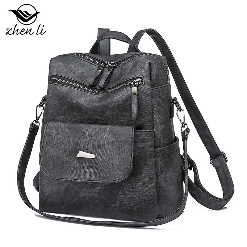 A bag large capacity cross-border women's backpack, backpack women's bags, retro backpack women's bags