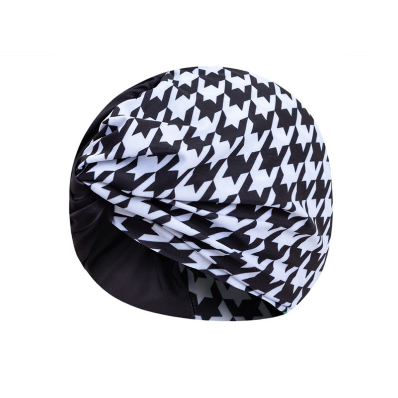 A korean new swim cap women's long hair fashion adult beach hat oversized bula head ladies hot spring swimming cap