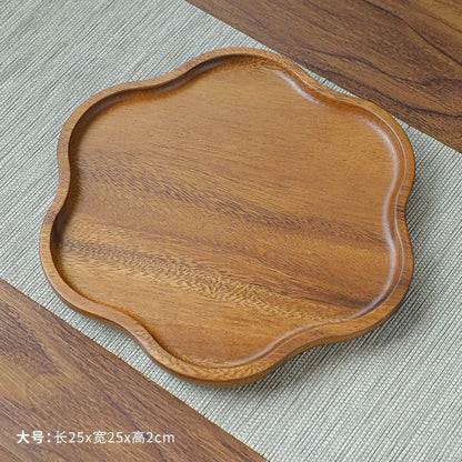 A walnut solid wood tray snack tray