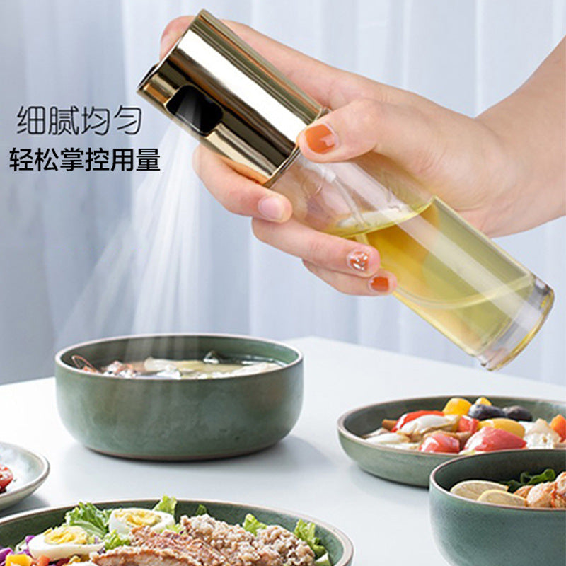 A Kitchen Spray Oil Bottle Press Type Oil Spray
