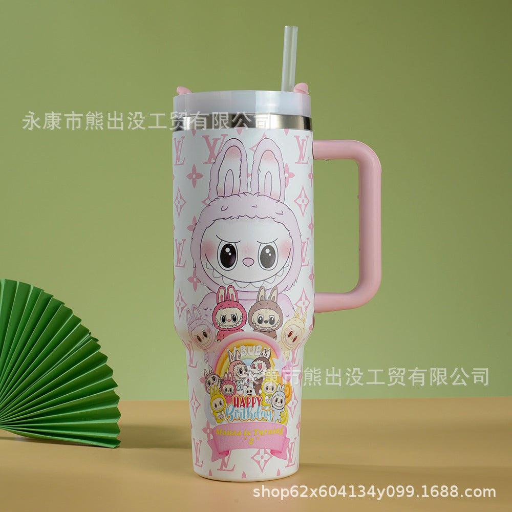 A 304 stainless steel straw cup