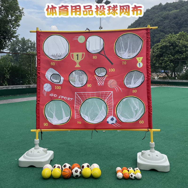 A Student pitching training equipment