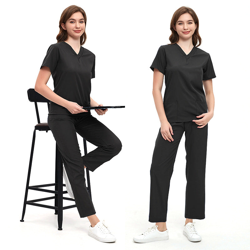 A Surgical Clothes Short Sleeve Washing Clothes Women's Suits Nurse Clothes Operating Room Work Uniforms Isolation Clothes
