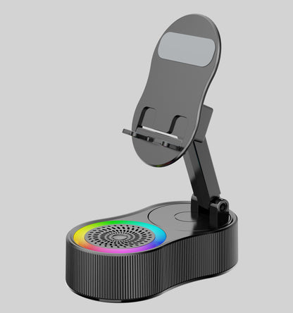 A power bank bluetooth speaker mobile phone holder