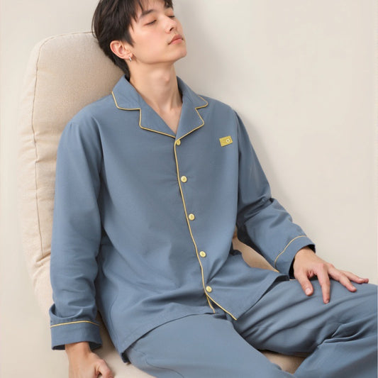 A men's pure cotton pajama set