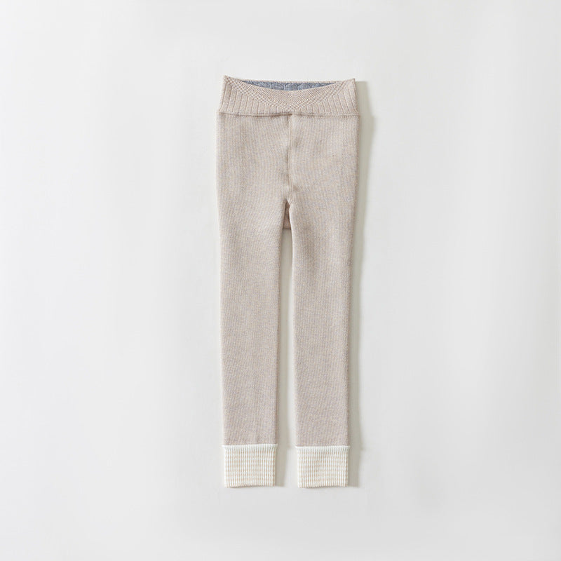 A children's winter fleece leggings