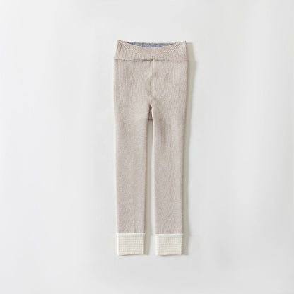 A children's winter fleece leggings