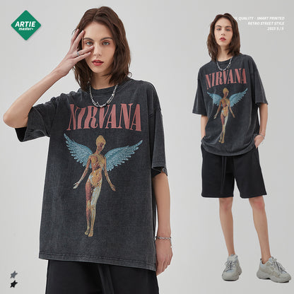 A printed vintage short sleeve