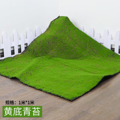 A simulated moss green false moss plant wall moss micro landscape bonsai landscaping decorative lawn turf SIZE: 1M * 1M
