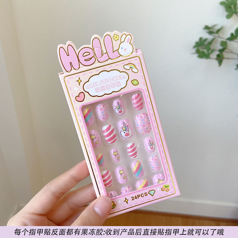 A  little girl cartoon jewelry girl baby gift toy nail patch - Mixbatch