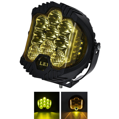 مصباح LED للسيارة 5/7/9 بوصة 90 واط، مصباح عمل مضيء ثلاثي الجوانب، خزان 300، مصباح خارجي معدل لمركبات الطرق الوعرة