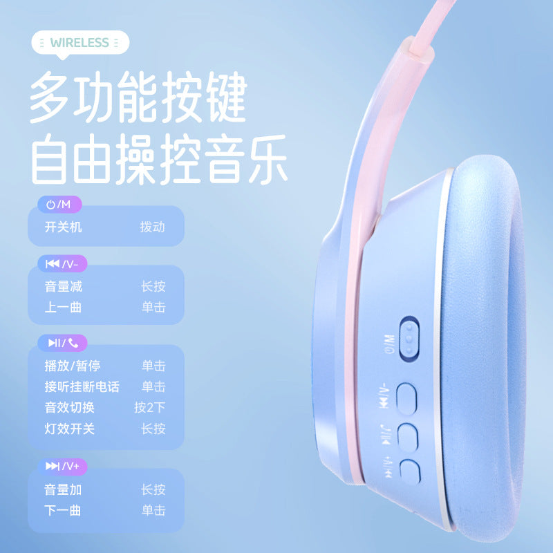 A wireless bluetooth headset
