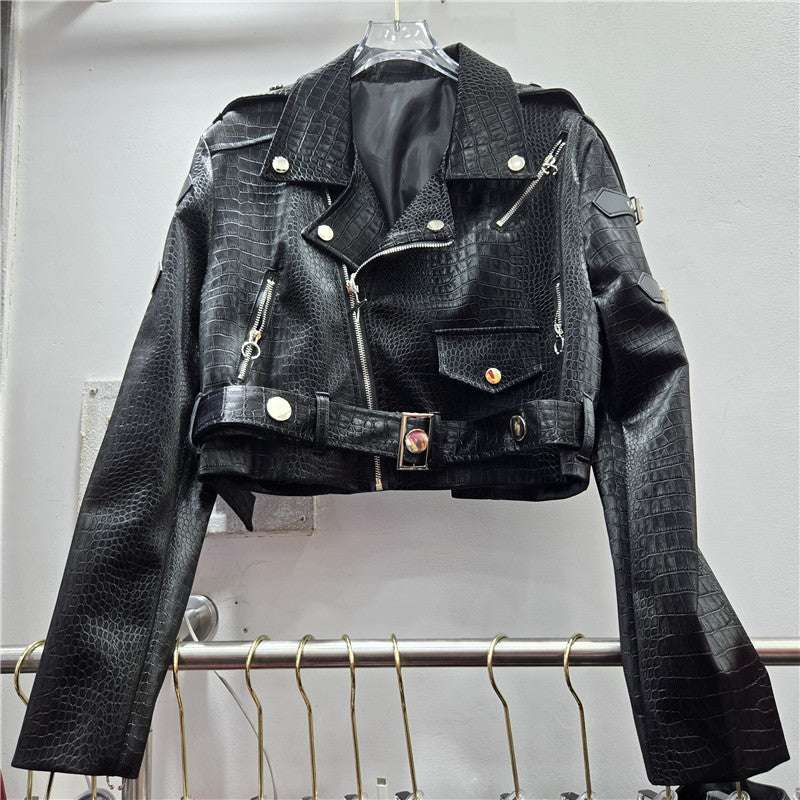A jacket PU leather jacket