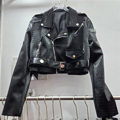 A jacket PU leather jacket