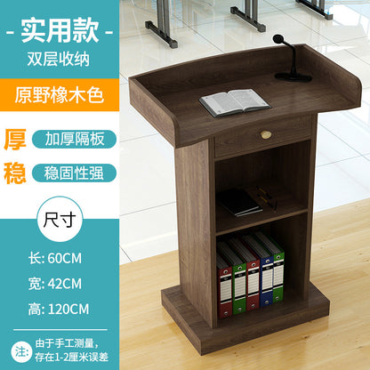 A Classroom podium lectern, and desk