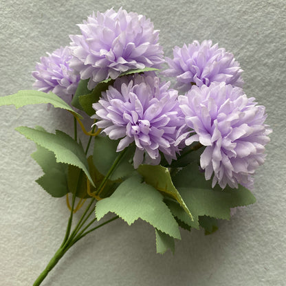 A Regula bouquet 6 heads hydrangea indoor living room dining table dried flower arrangement ornament, simulated bouquet handmade decorative flowers