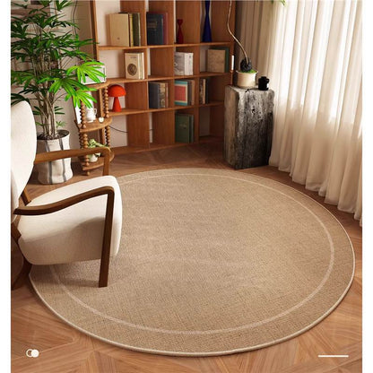 A round carpet floor mat