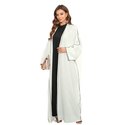 New women's clothing fashionable and elegant solid color cardigan dress robe - Mixbatch