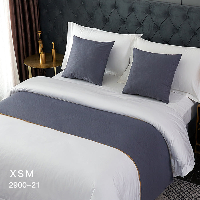 A hotel bedside towel decoration