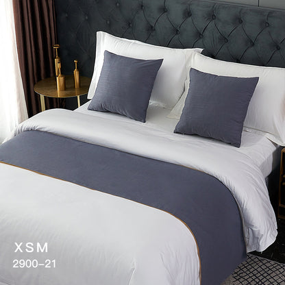 A hotel bedside towel decoration