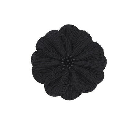 A new handmade pleated fabric flower bark pattern flower core head flower headband accessories shoes and hats flower clothing accessories 8CM - Mixbatch