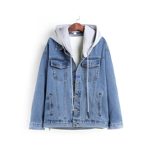 A new denim jacket for women's autumn and winter loose velvet thicker
