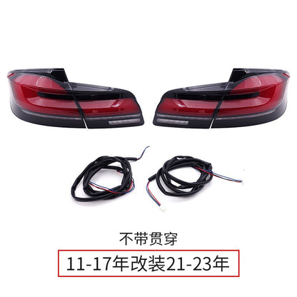A Applicable BMW 5 Series rear tail lights with LED through-type driving lights