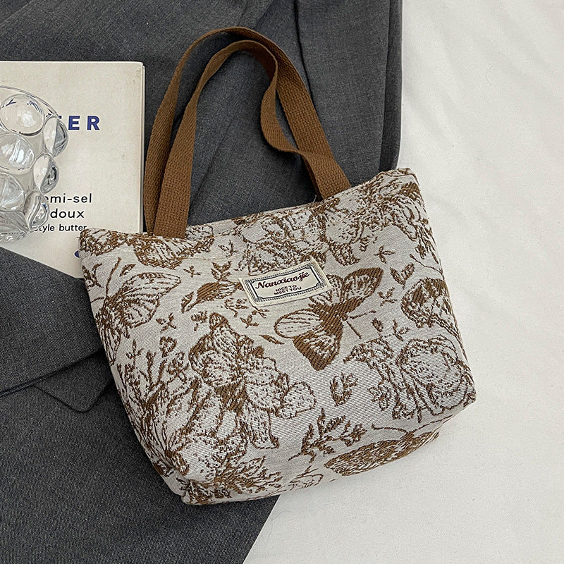 A new canvas bag women's ins versatile shopping commuter tote bag women's bag