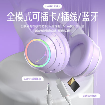 A wireless bluetooth headset