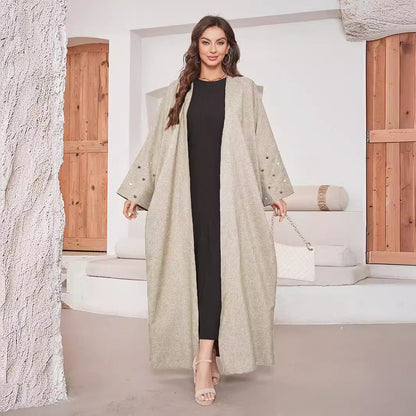 Embroidered Middle Eastern Muslim Cardigan Robe Embroidered Dress Women's Clothing - Mixbatch