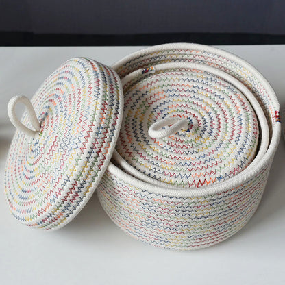 A woven storage basket