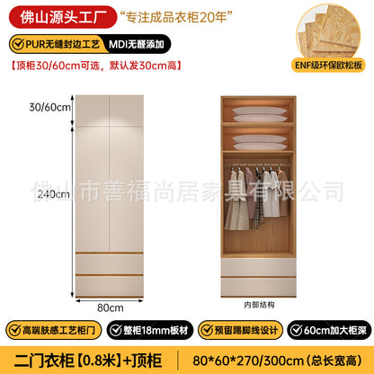 A The solid wood wardrobe with OSB board ENF grade melamine paint finish