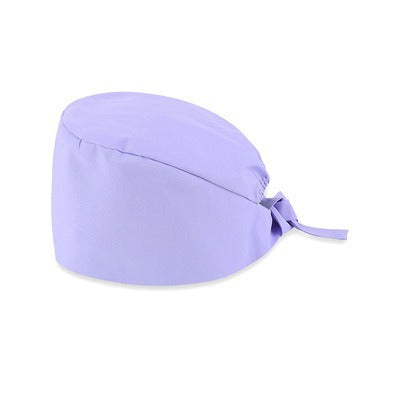 A Cross-border surgical cap Cotton solid color nurse operating room cap Sweat-absorbing and windproof confinement cap Dental dentist cap