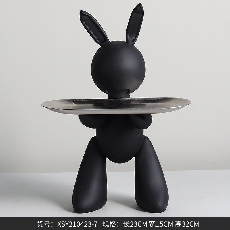 A rabbit resin creative ornament