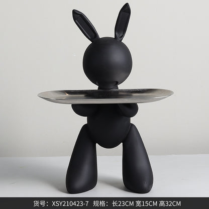 A rabbit resin creative ornament