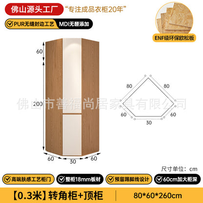 A The solid wood wardrobe with OSB board ENF grade melamine paint finish