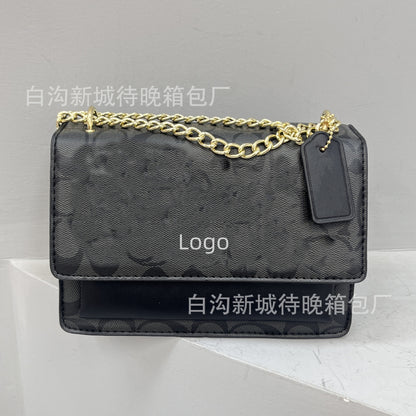 A cross-border bags chain old flower versatile new women's bags simple trend line foreign trade shoulder crossbody armpit women's bags - Mixbatch