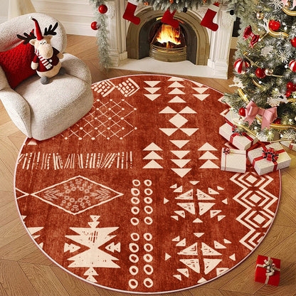 A round carpet floor mat