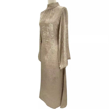 Muslim Women's Dress Dubai Morocco Middle Eastern Dress Flash Bronzing Dress Robe - Mixbatch