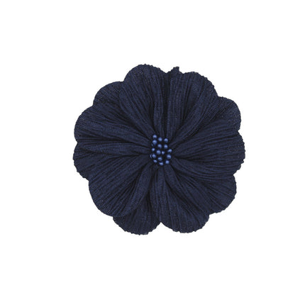 A new handmade pleated fabric flower bark pattern flower core head flower headband accessories shoes and hats flower clothing accessories 8CM - Mixbatch