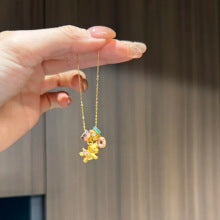 A Sterling Silver Bow with Diamonds S925 Necklace