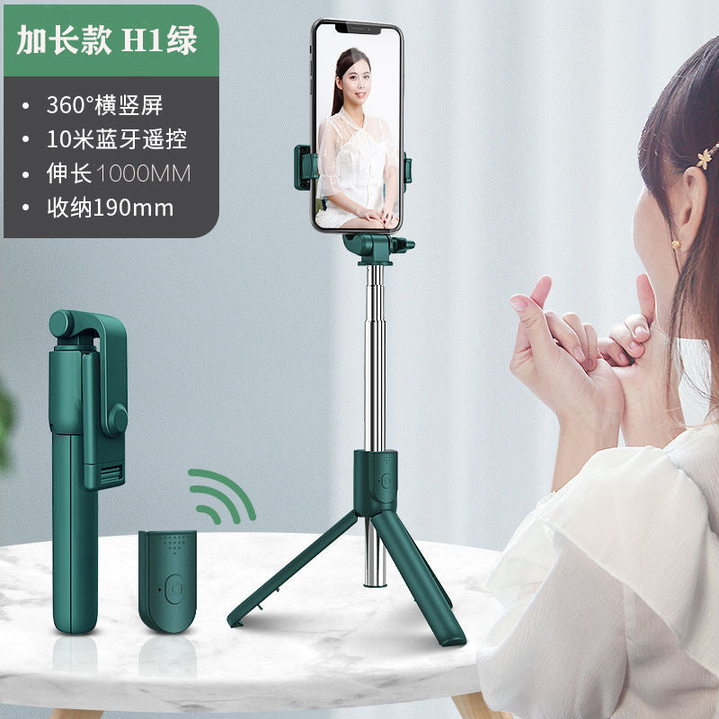 A Bluetooth selfie stick mobile phone holder
