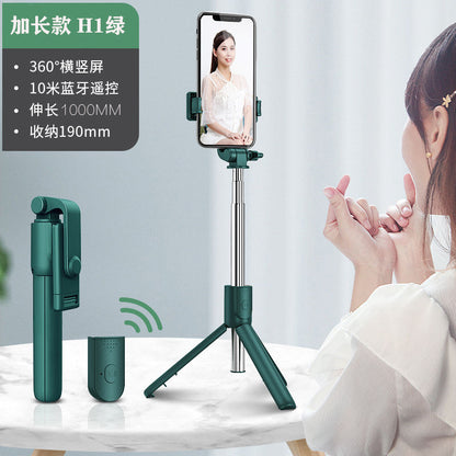 A Bluetooth selfie stick mobile phone holder