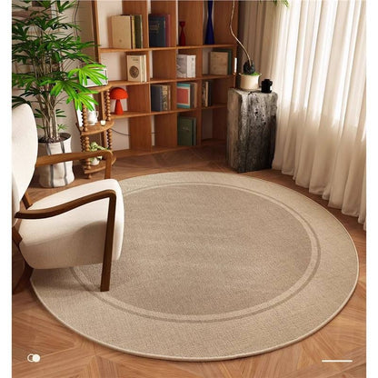 A round carpet floor mat