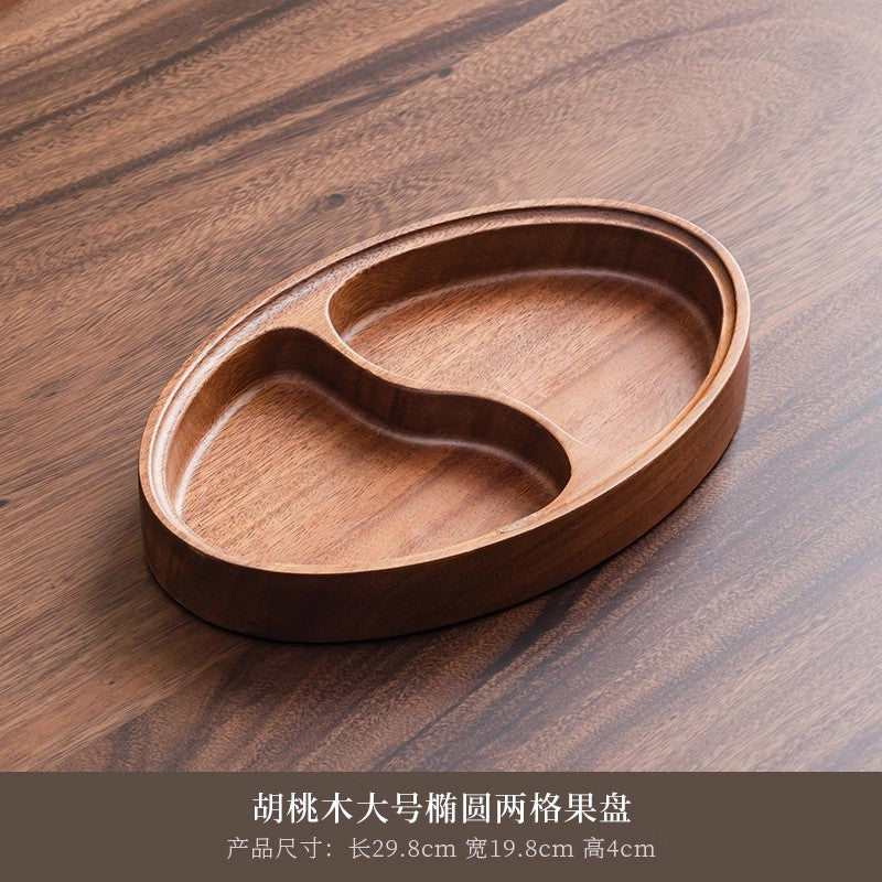 A walnut solid wood tray snack tray