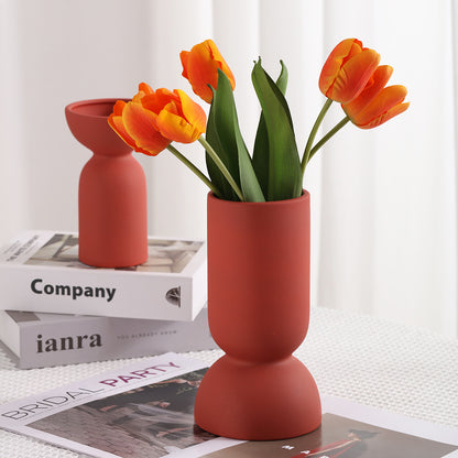 A ceramic vase decorative ornament