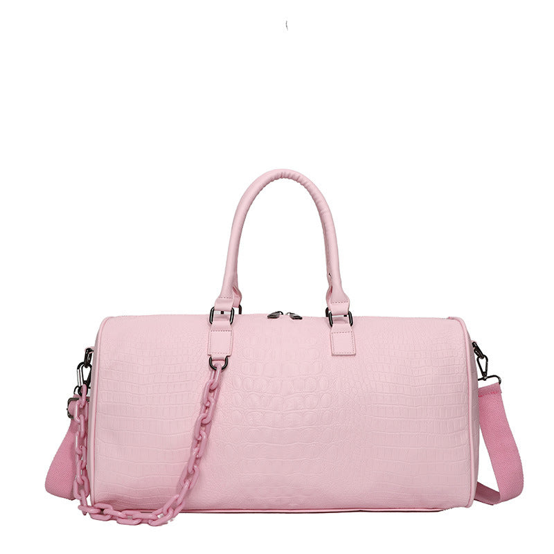 A short-distance travel bag large-capacity soft leather anti-splashing fitness bag overnight bag new lightweight cross-border weekend bag trendy girl