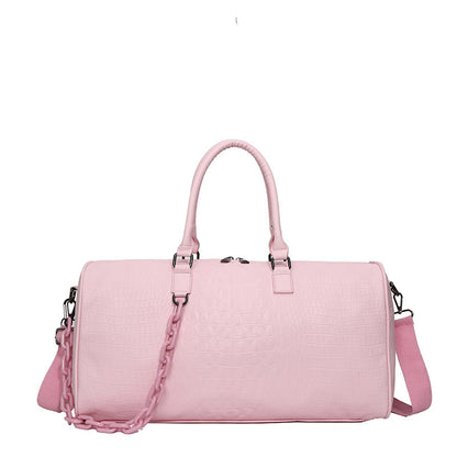 A short-distance travel bag large-capacity soft leather anti-splashing fitness bag overnight bag new lightweight cross-border weekend bag trendy girl
