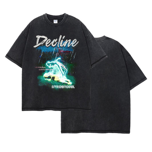 A Batik print T-shirt Men's short sleeve
