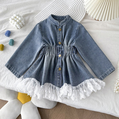 A denim skirt for children and teenagers